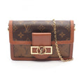 Louis Vuitton Beige Brown Coated Canvas Pvc Monogram Reverse Leather Shoulder Bag