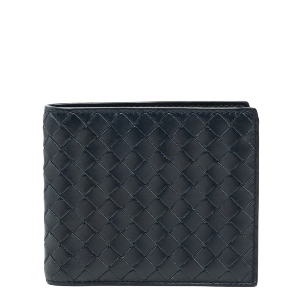Bottega Veneta Navy Leather Bill Wallet (Bi-Fold)