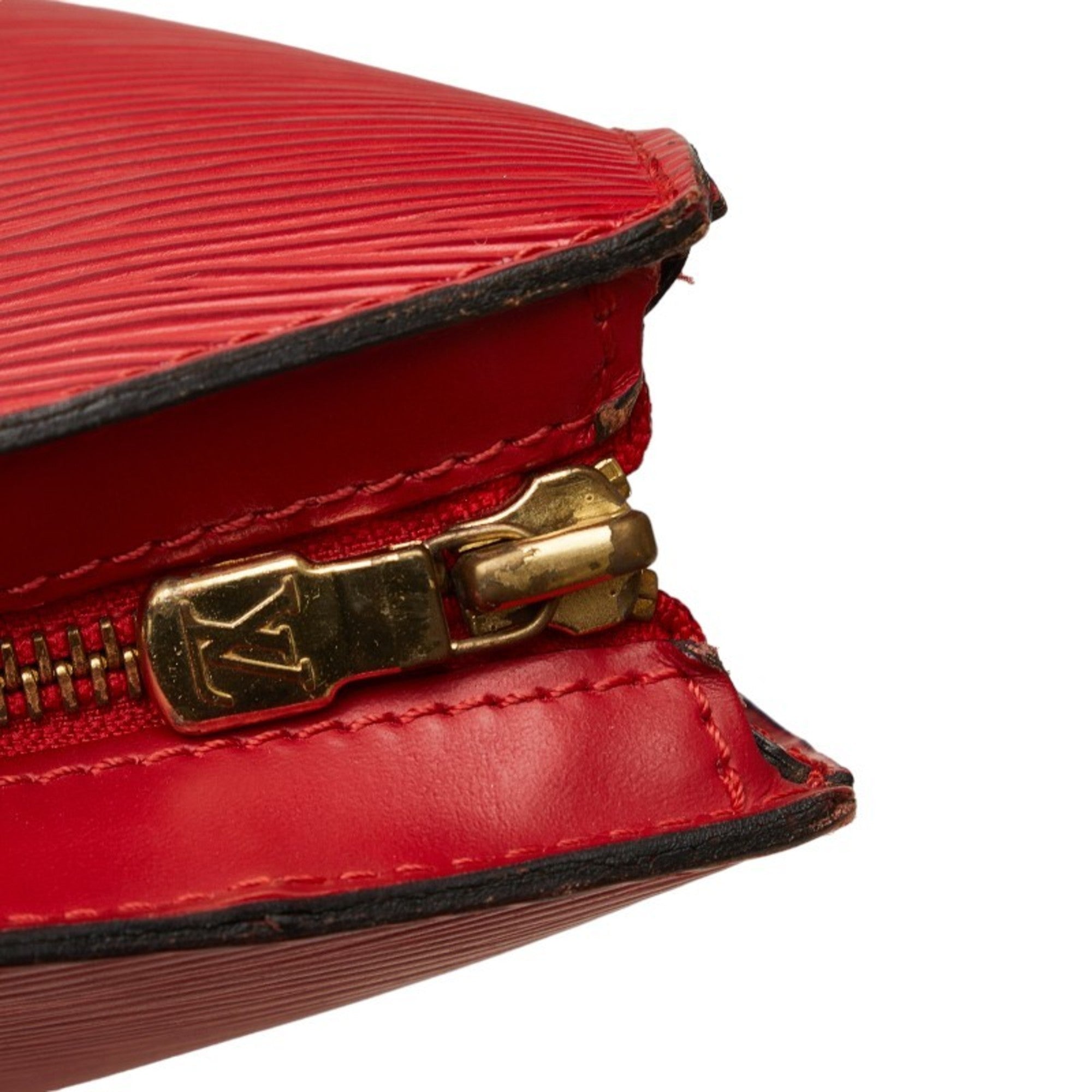 Louis Vuitton Castilian Red Leather Shoulder Bag Tote Bag