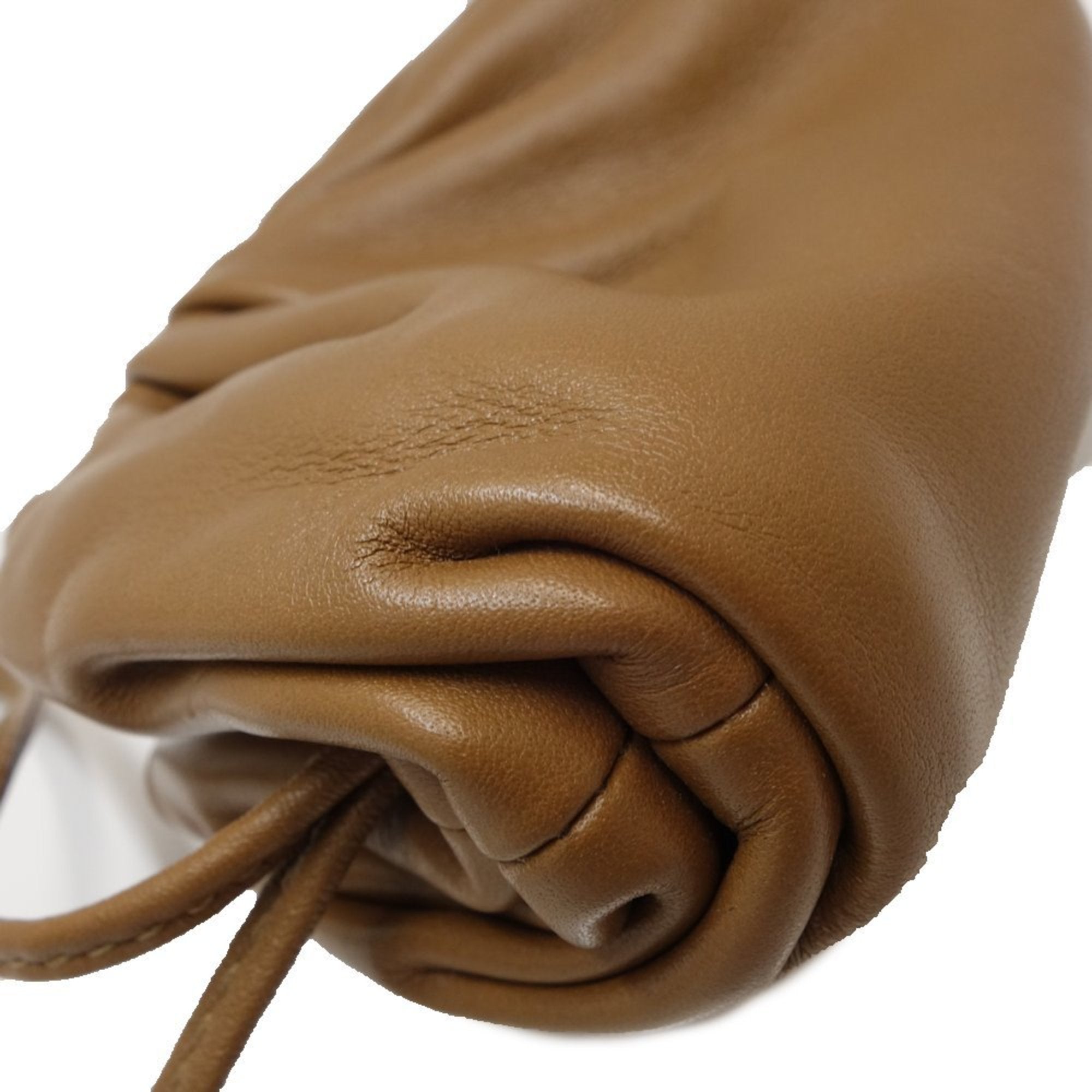 Bottega Veneta Brown Leather Pochette Pouch