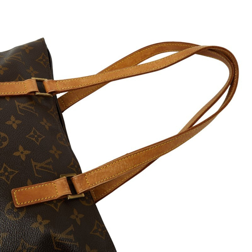 Louis Vuitton Brown Pvc Leather Shoulder Bag Tote Bag