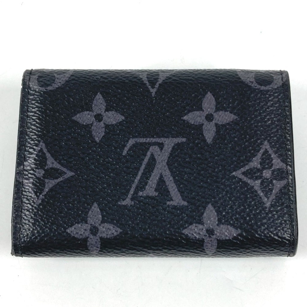 Louis Vuitton Black Gray Monogram Eclipse Canvas Wallet (Tri-Fold)