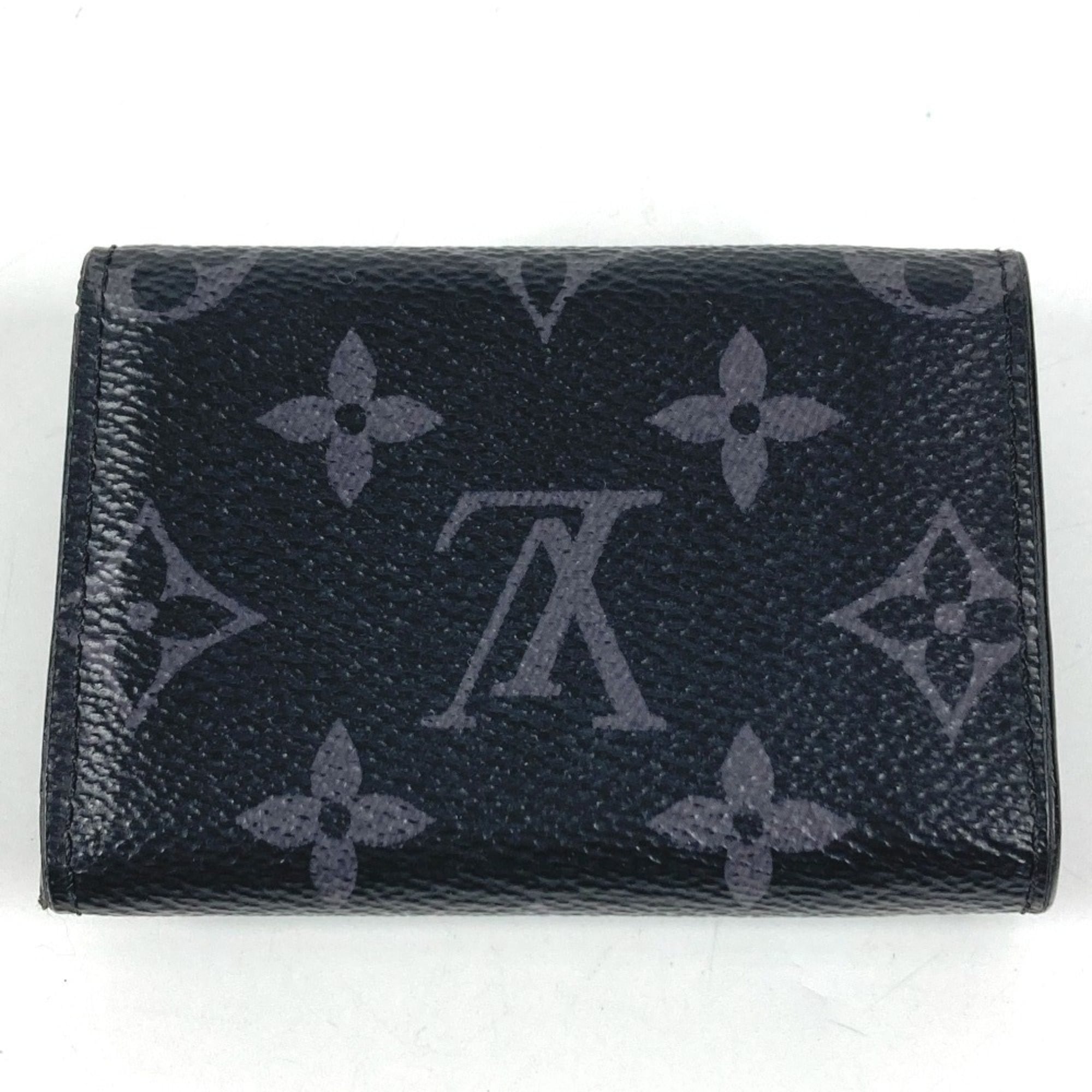 Louis Vuitton Black Gray Monogram Eclipse Canvas Wallet (Tri-Fold)