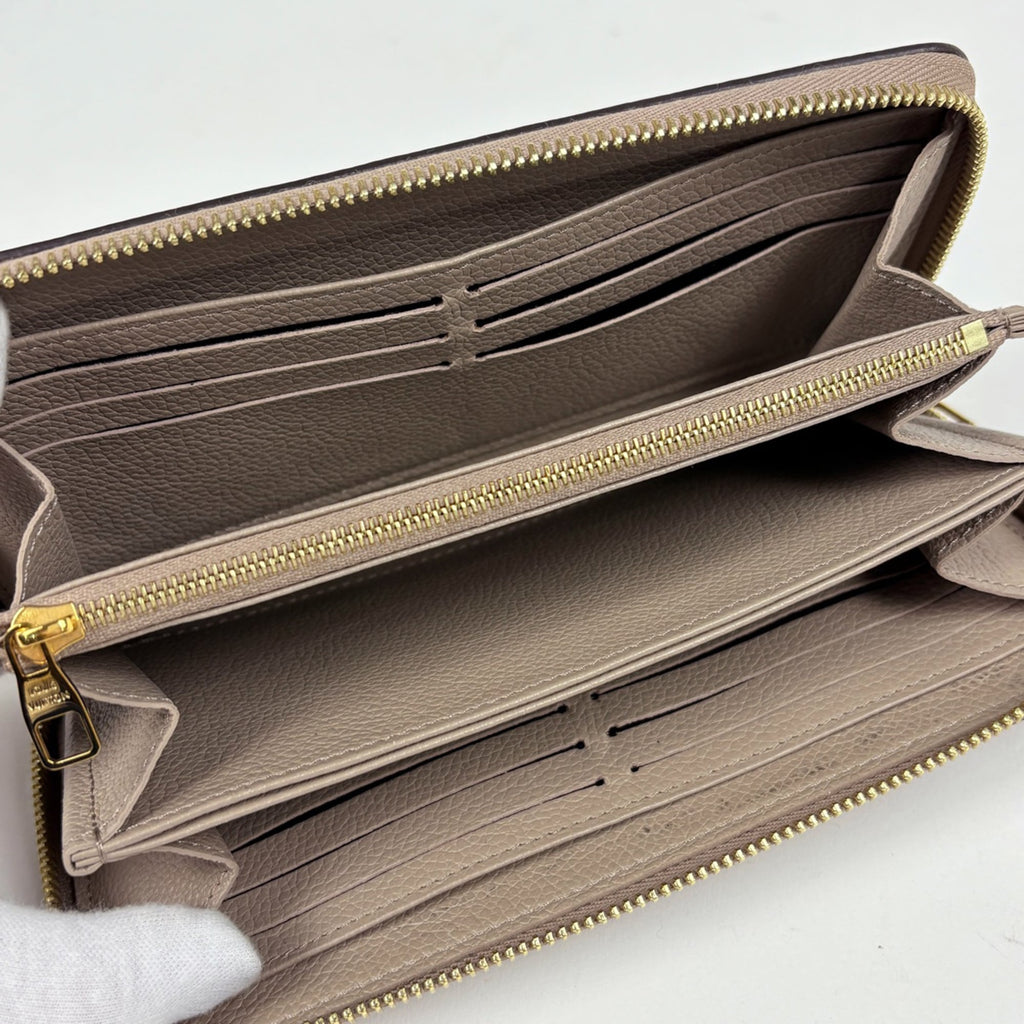 Louis Vuitton Cream Tourterelle Monogram Long Wallet