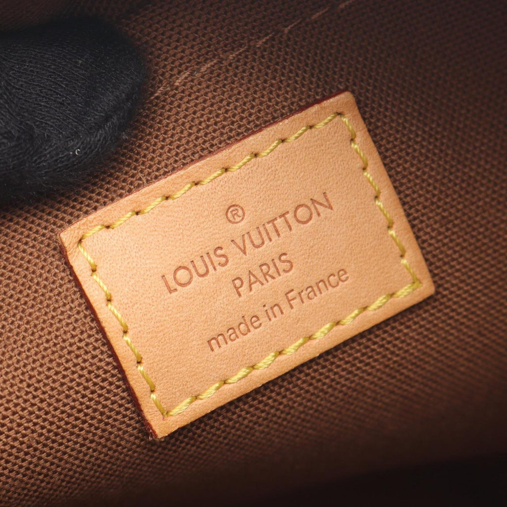Louis Vuitton Brown Coated Canvas Leather Shoulder Bag