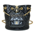 Chanel Black Leather Backpack