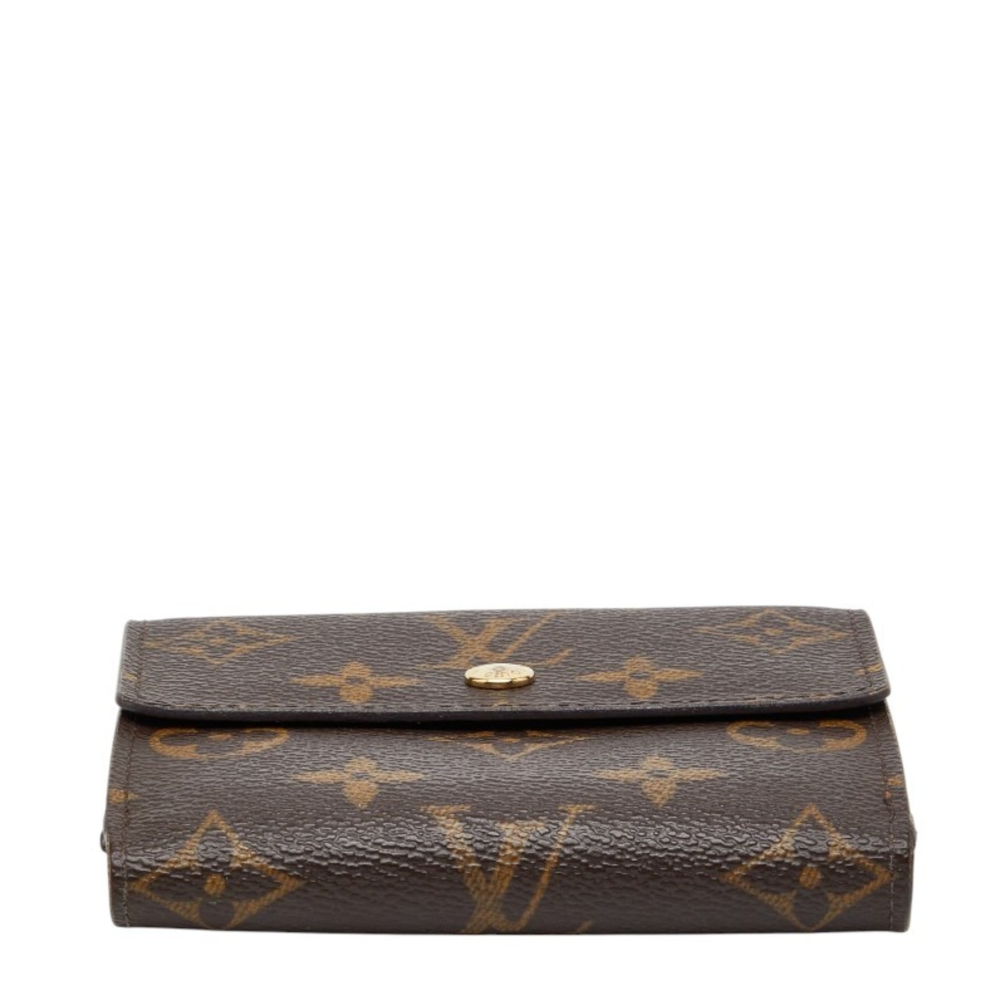 Louis Vuitton Monogram Brown Leather Pvc Wallet