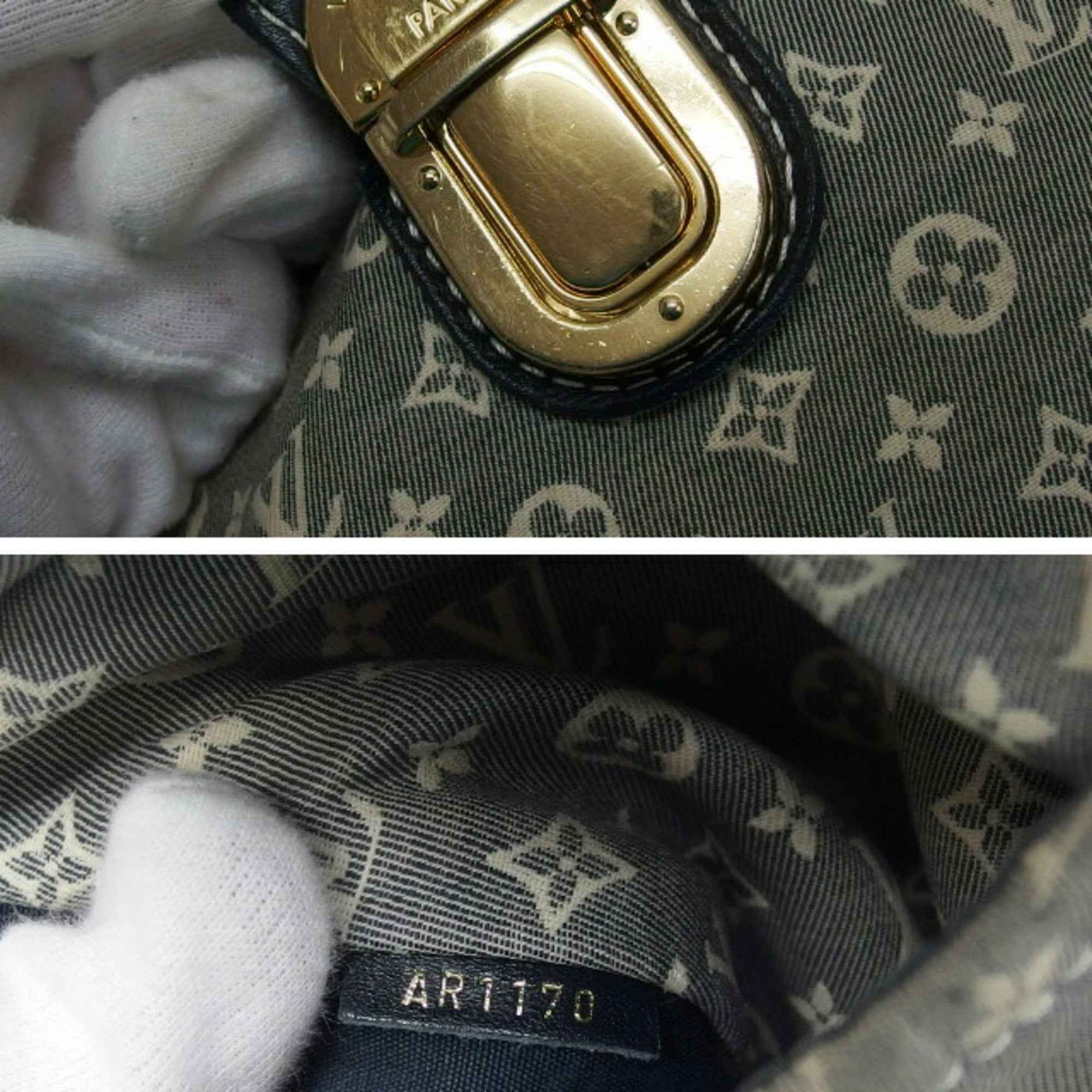 Louis Vuitton Monogram Idylle Gray Navy White Monogram Idylle Handbag Shoulder Bag