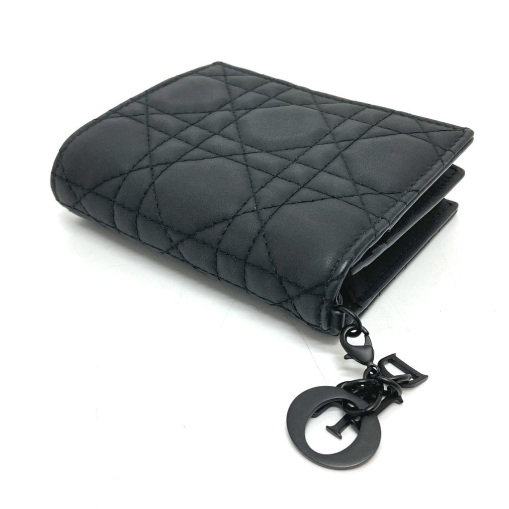 Christian Dior Black Leather Wallet (Bi-Fold) (Pre-Owned)