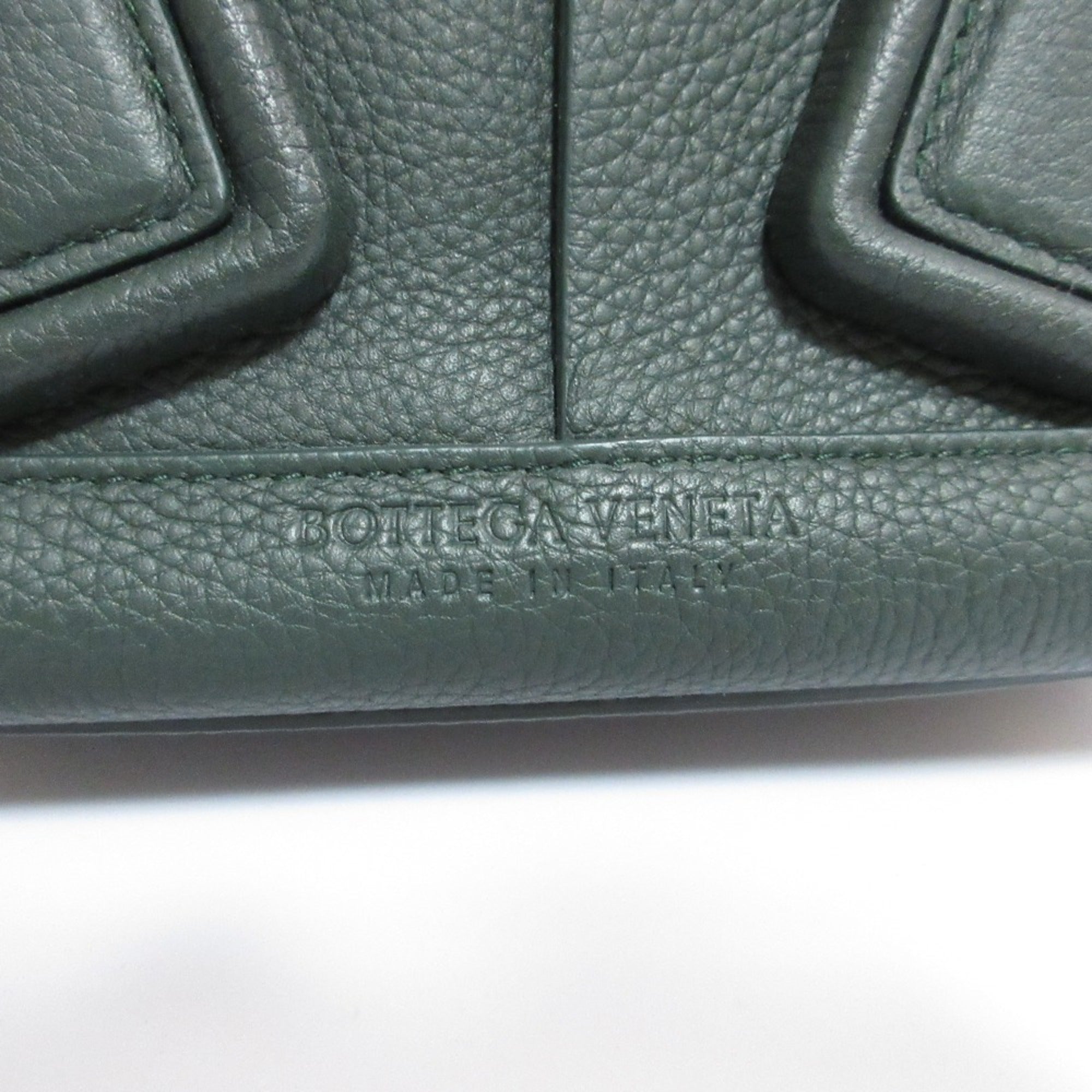 Bottega Veneta Green Leather Handbag Shoulder Bag