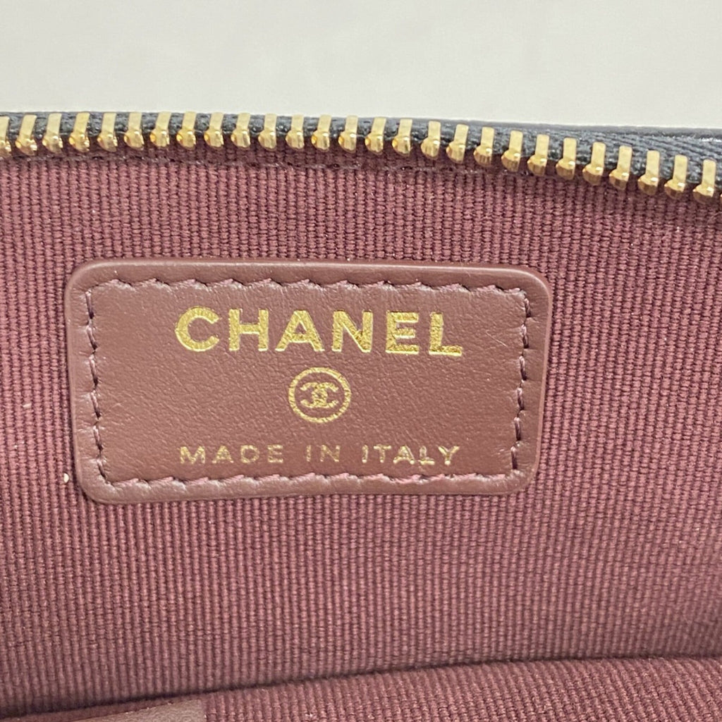 Chanel Black Grained Calfskin Coin Purse/Coin Case