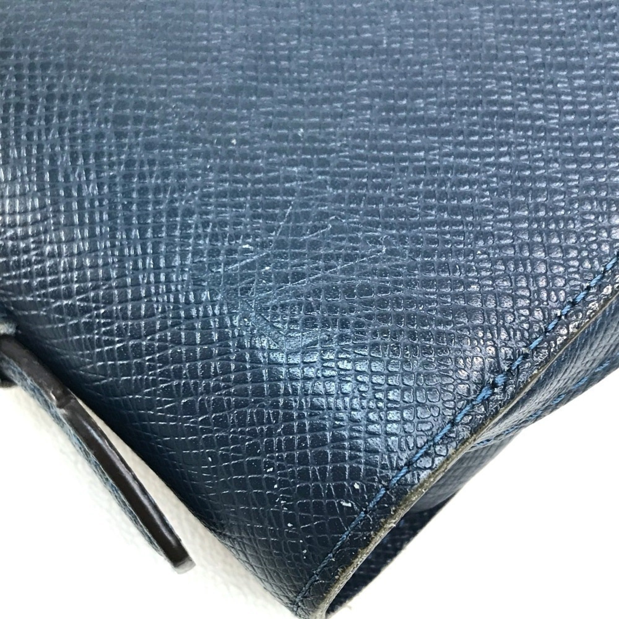 Louis Vuitton Taiga Blue Ocean Taiga Leather Long Wallet
