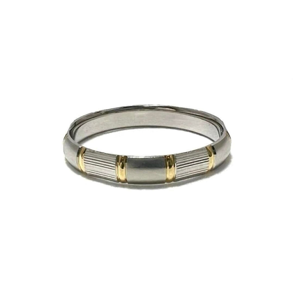 Celine Silver Yellow Gold (18K) Platinum Band Ring