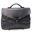 Bottega Veneta Black Leather Briefcase Handbag Tote Bag