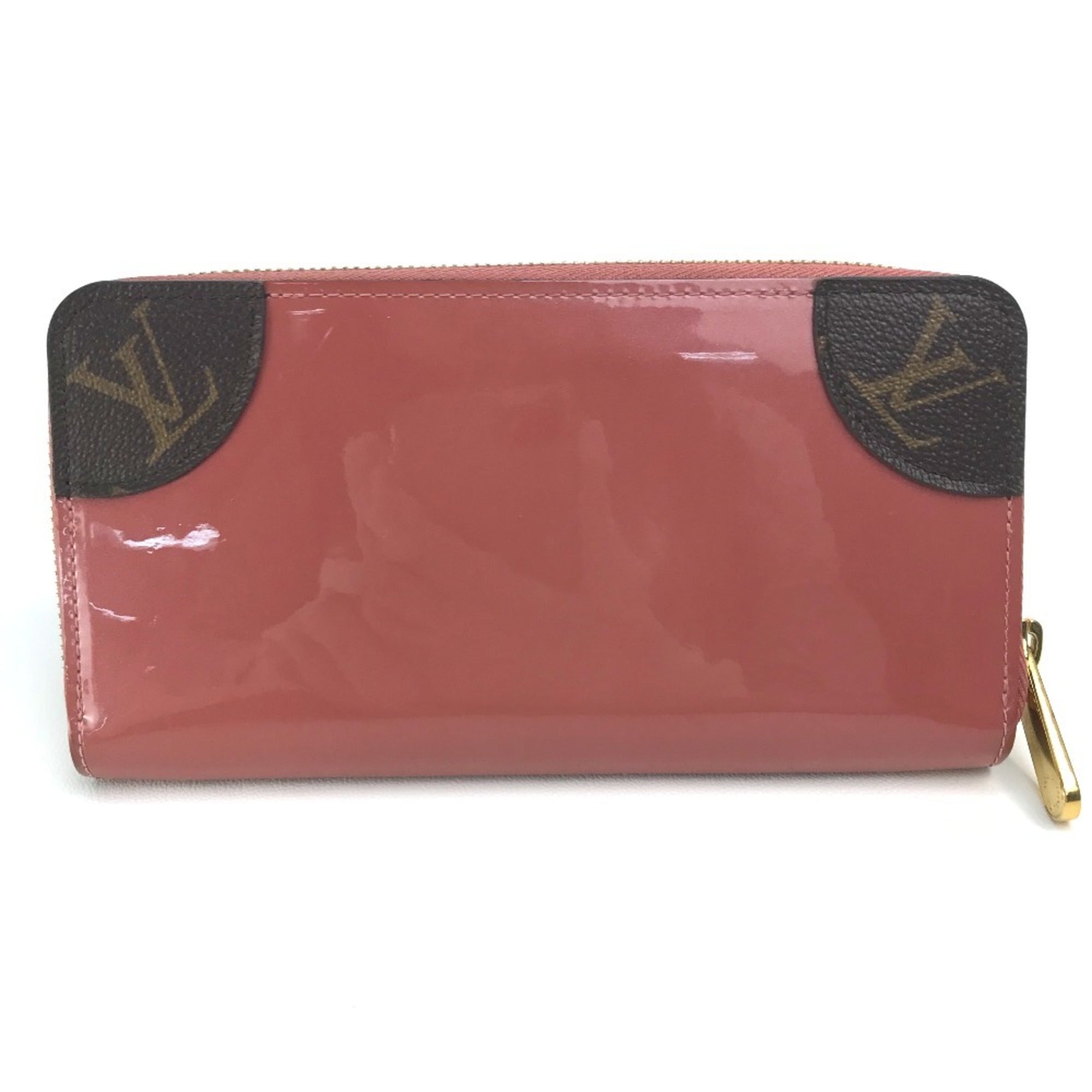 Louis Vuitton Monogram Monogram Pink Beige Monogram Patent Leather Long Wallet