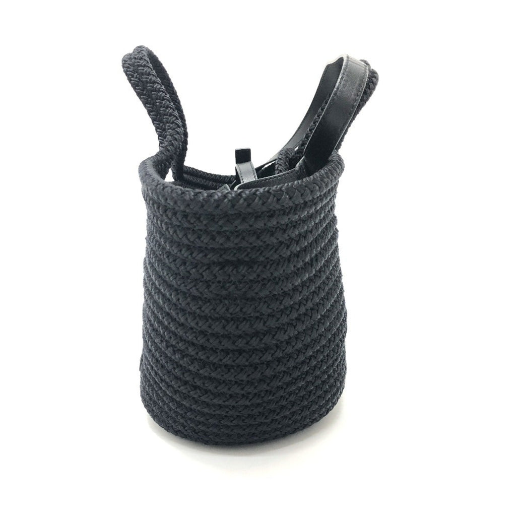 Balenciaga Black Nylon Leather Basket Shoulder