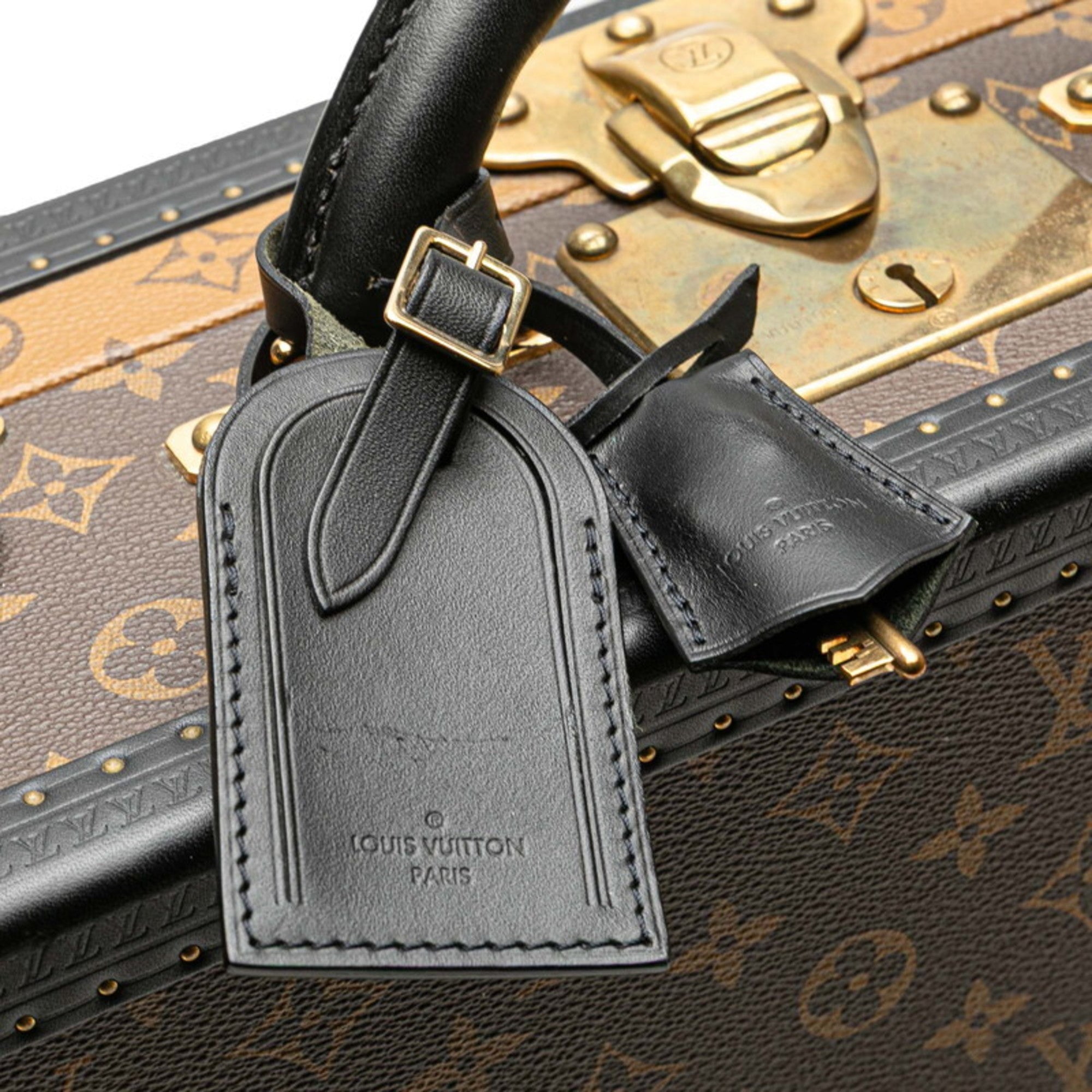 Louis Vuitton Monogram Reverse Black Brown Monogram Reverse Pvc Leather Attaché Case Briefcase