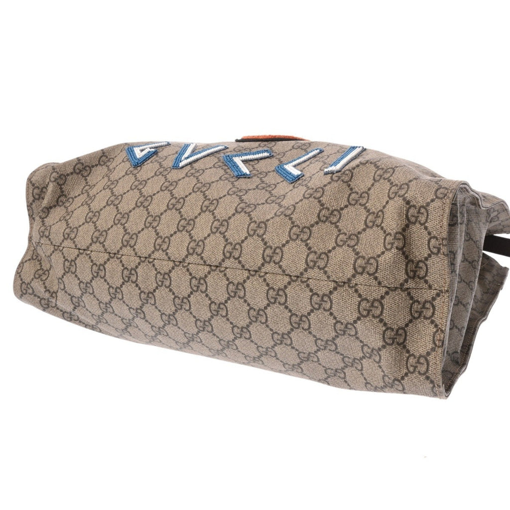 Gucci Beige Brown Gg Supreme Canvas Leather Shoulder Bag Tote Bag (Pre-Owned)