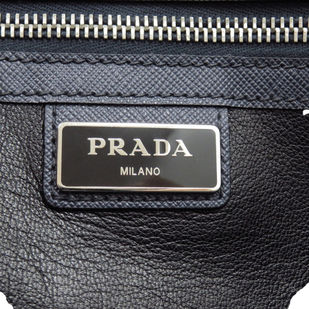 Prada Saffiano Navy Saffiano Triangle Clutch Bag