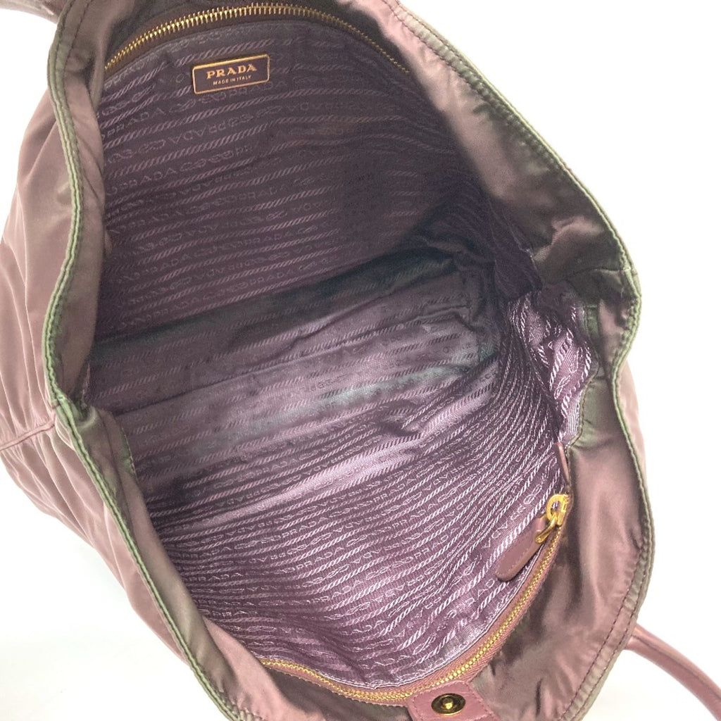 Prada Purple Leather Tote Bag