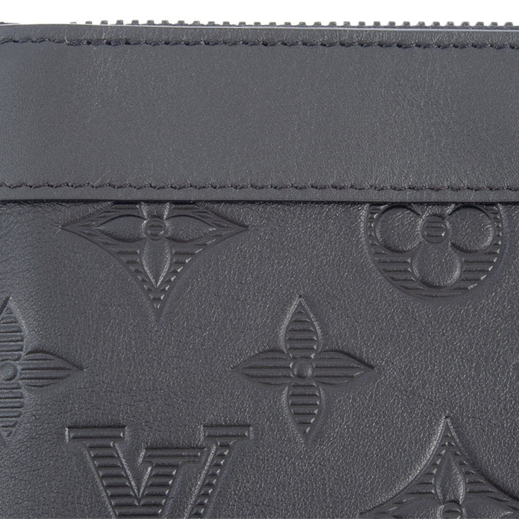 Louis Vuitton Black Monogram Shadow Clutch Bag Pochette