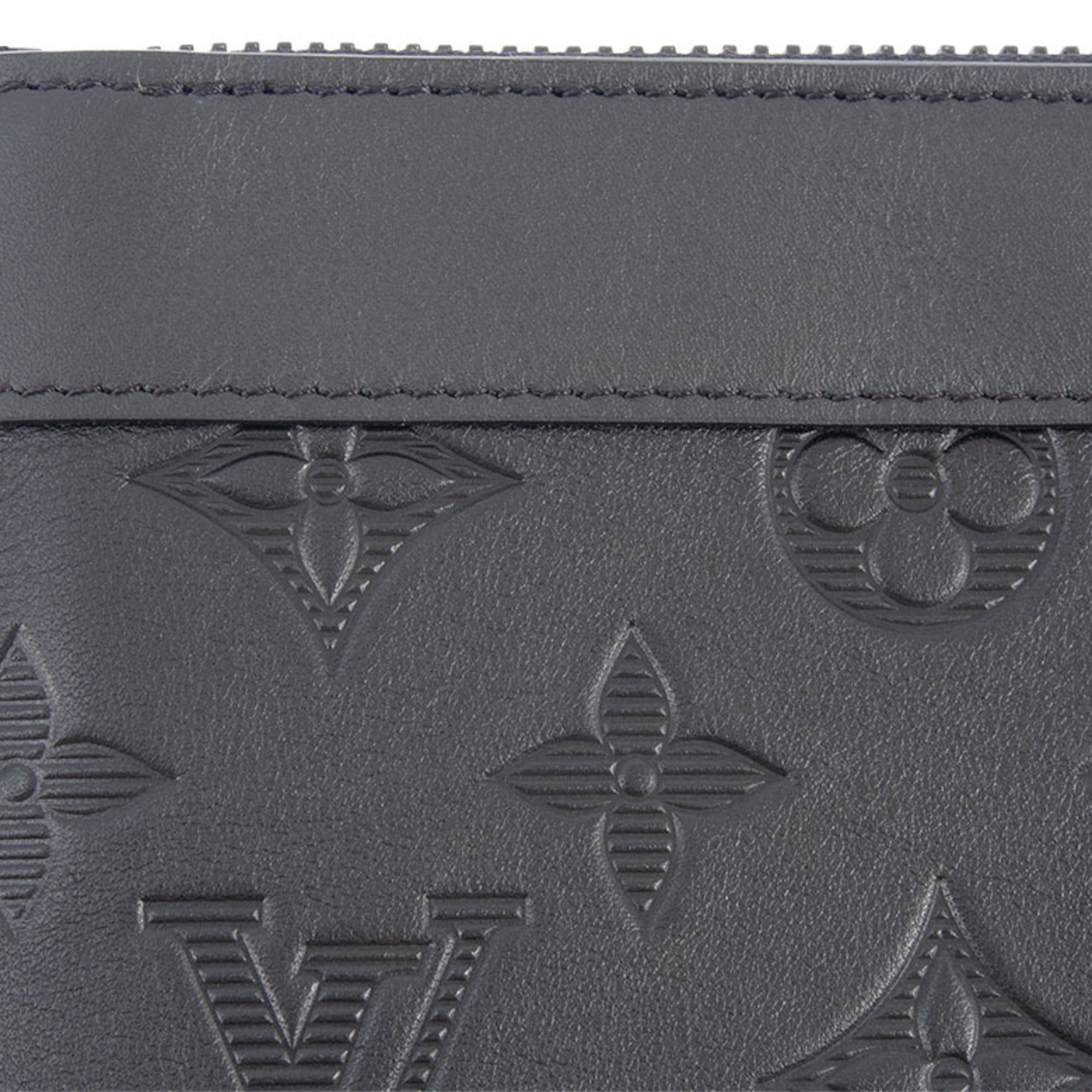 Louis Vuitton Black Monogram Shadow Clutch Bag Pochette
