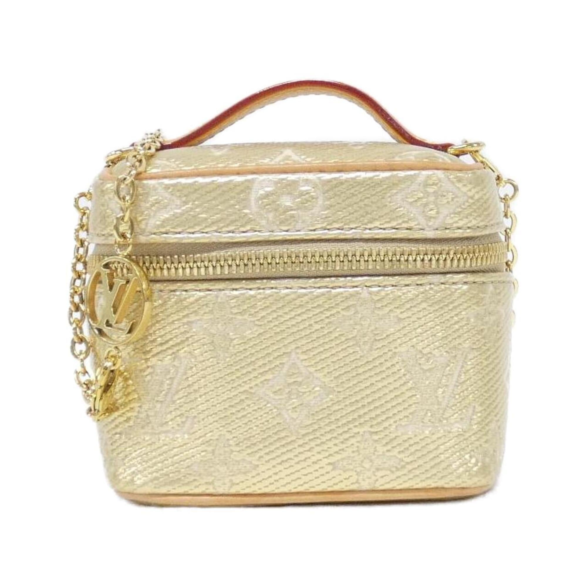 Louis Vuitton Beige Gold Cotton Shoulder Bag