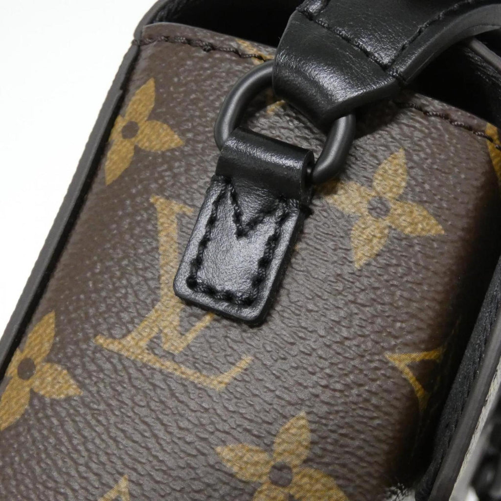 Louis Vuitton Black Marron Coated Canvas Shoulder Bag
