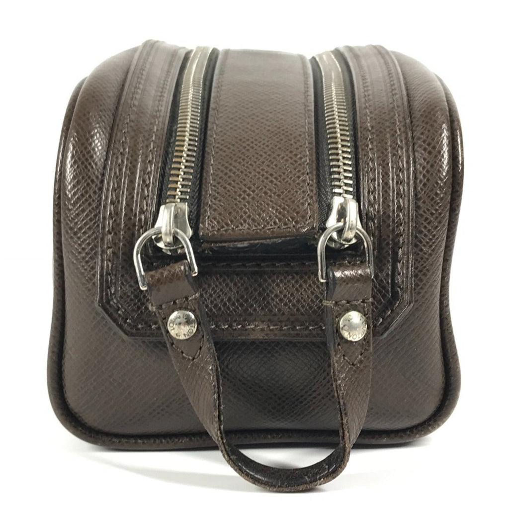 Louis Vuitton Brown Grizzly Taiga Leather Pouch