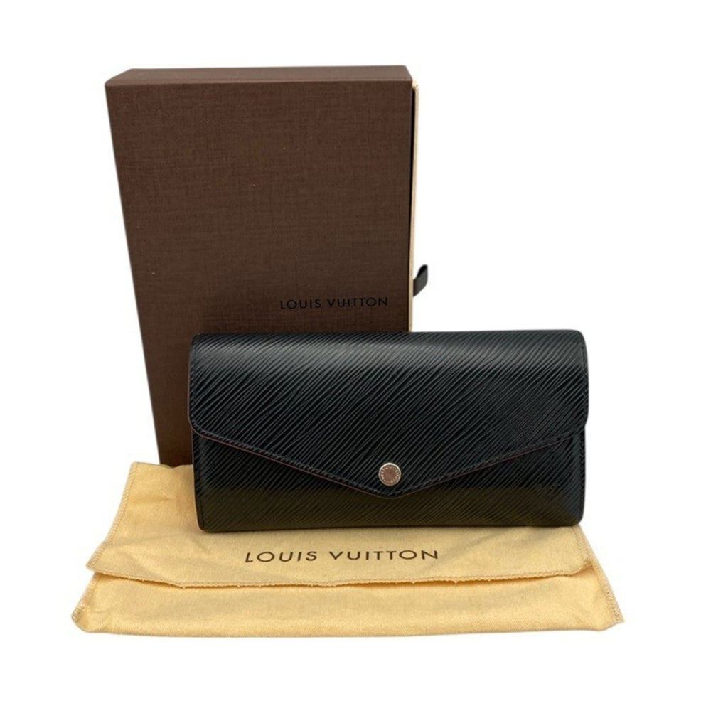 Louis Vuitton Black Leather Long Wallet