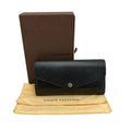 Louis Vuitton Black Leather Long Wallet