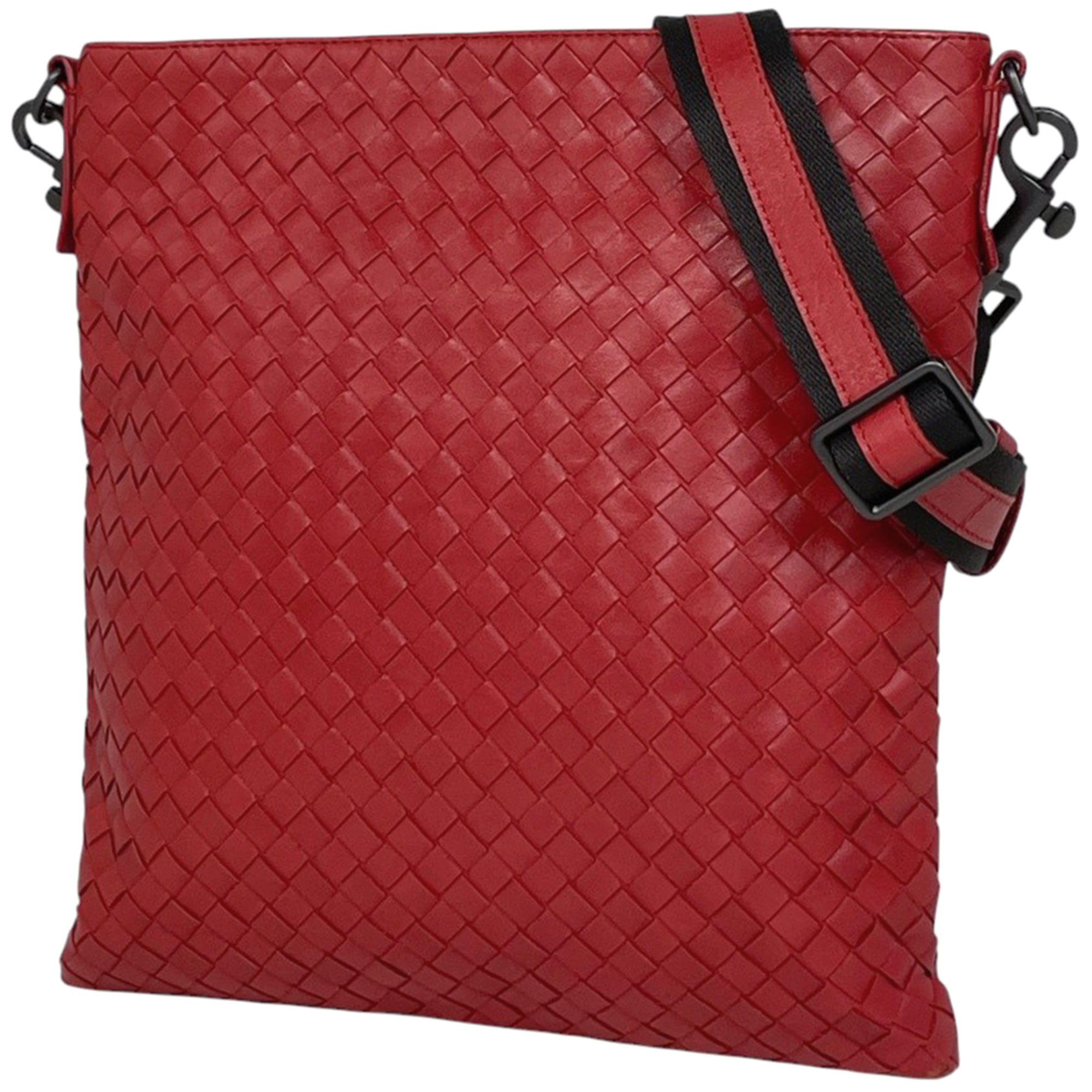 Bottega Veneta Red Color Leather Shoulder Bag