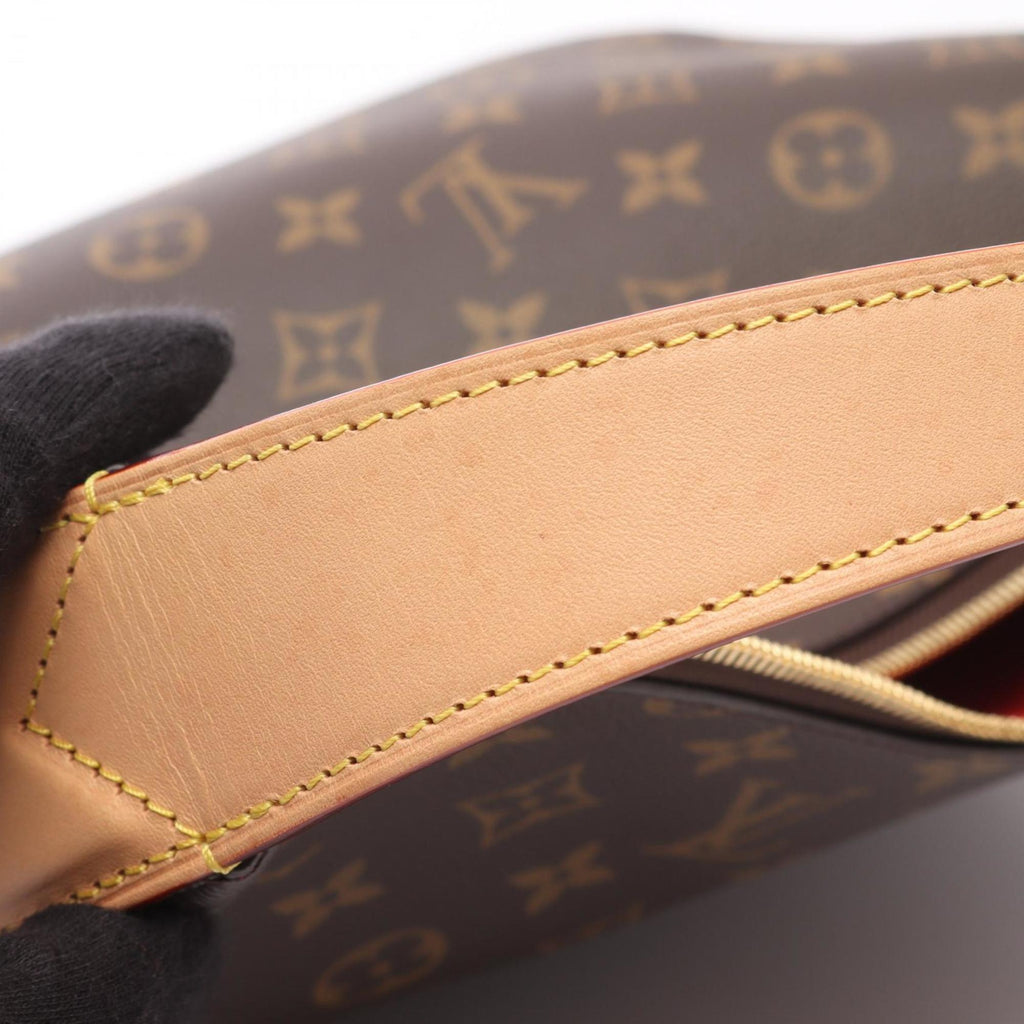 Louis Vuitton Brown Coated Canvas Leather Shoulder Bag
