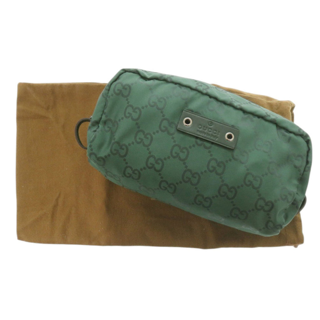 Gucci Green Nylon Handbag Pouch (Pre-Owned)