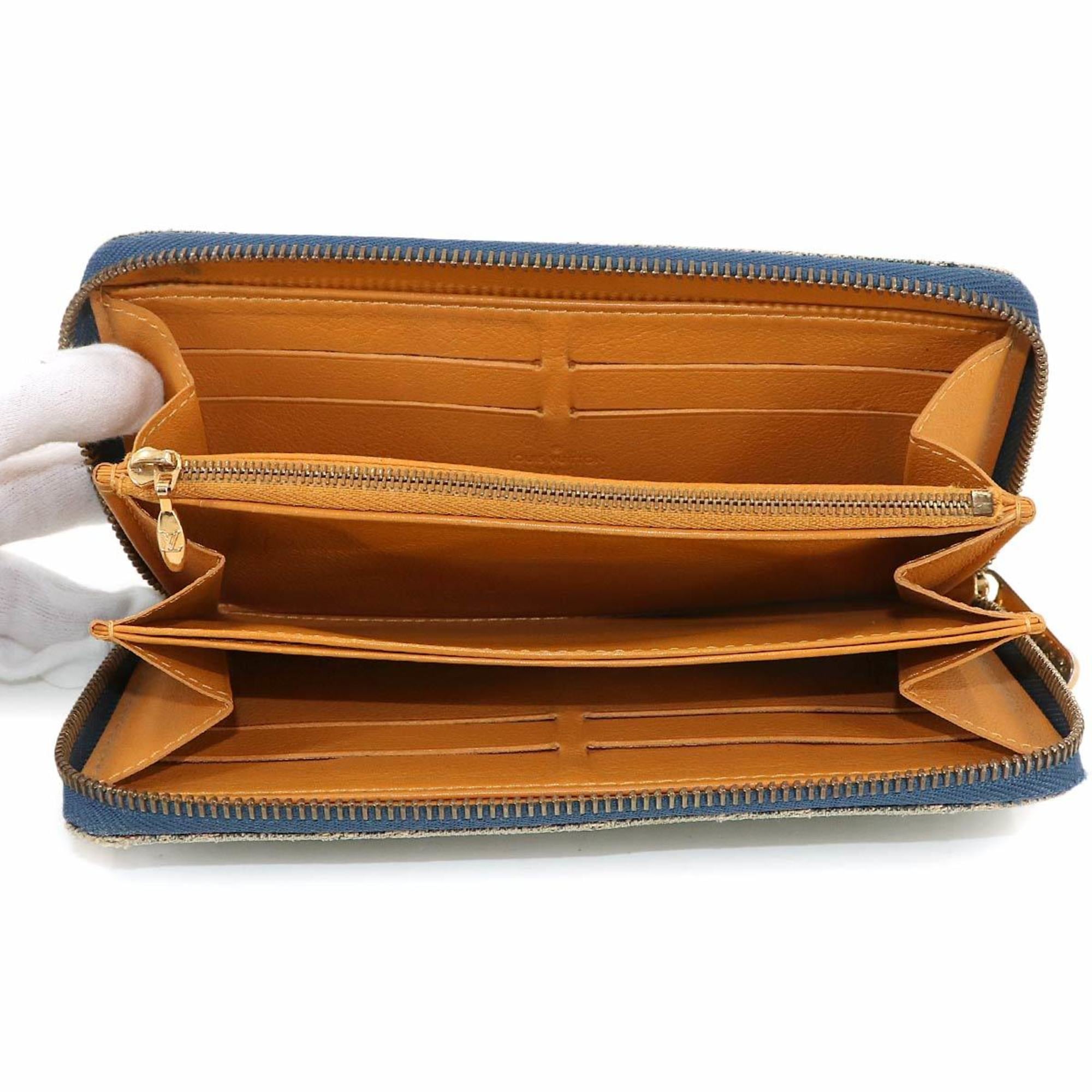 Louis Vuitton Blue Monogram Denim Long Wallet