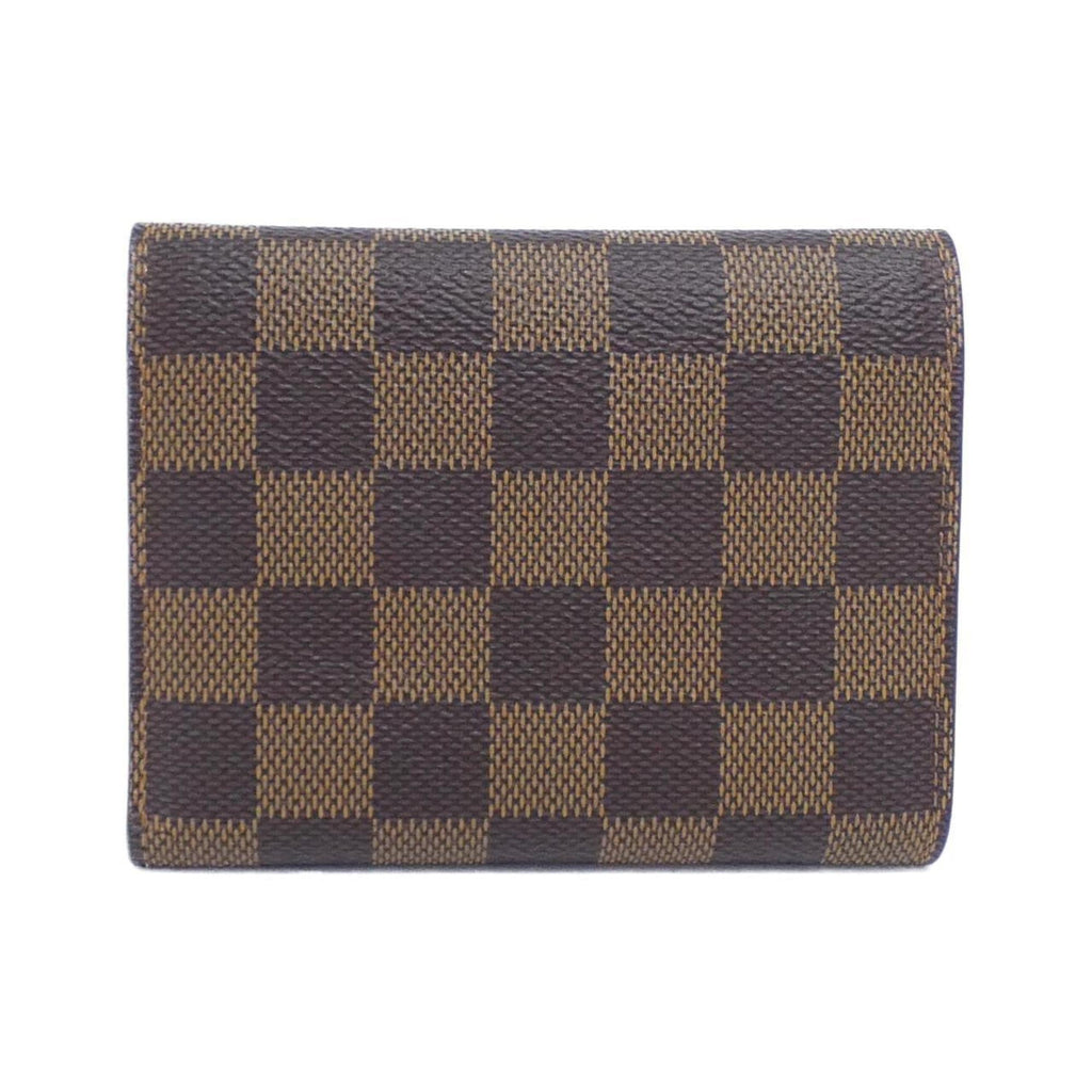 Louis Vuitton Ebene Rouge Coated Canvas Wallet (Tri-Fold)
