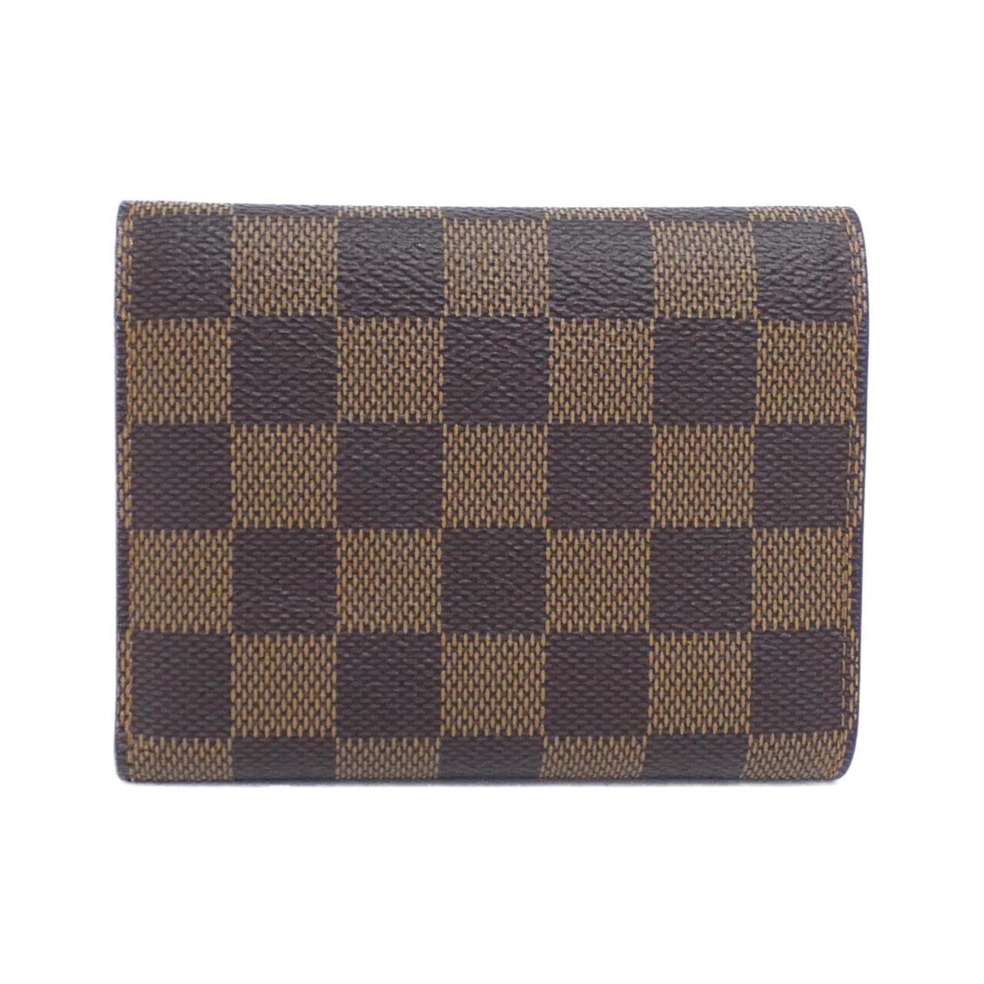 Louis Vuitton Ebene Rouge Coated Canvas Wallet (Tri-Fold)