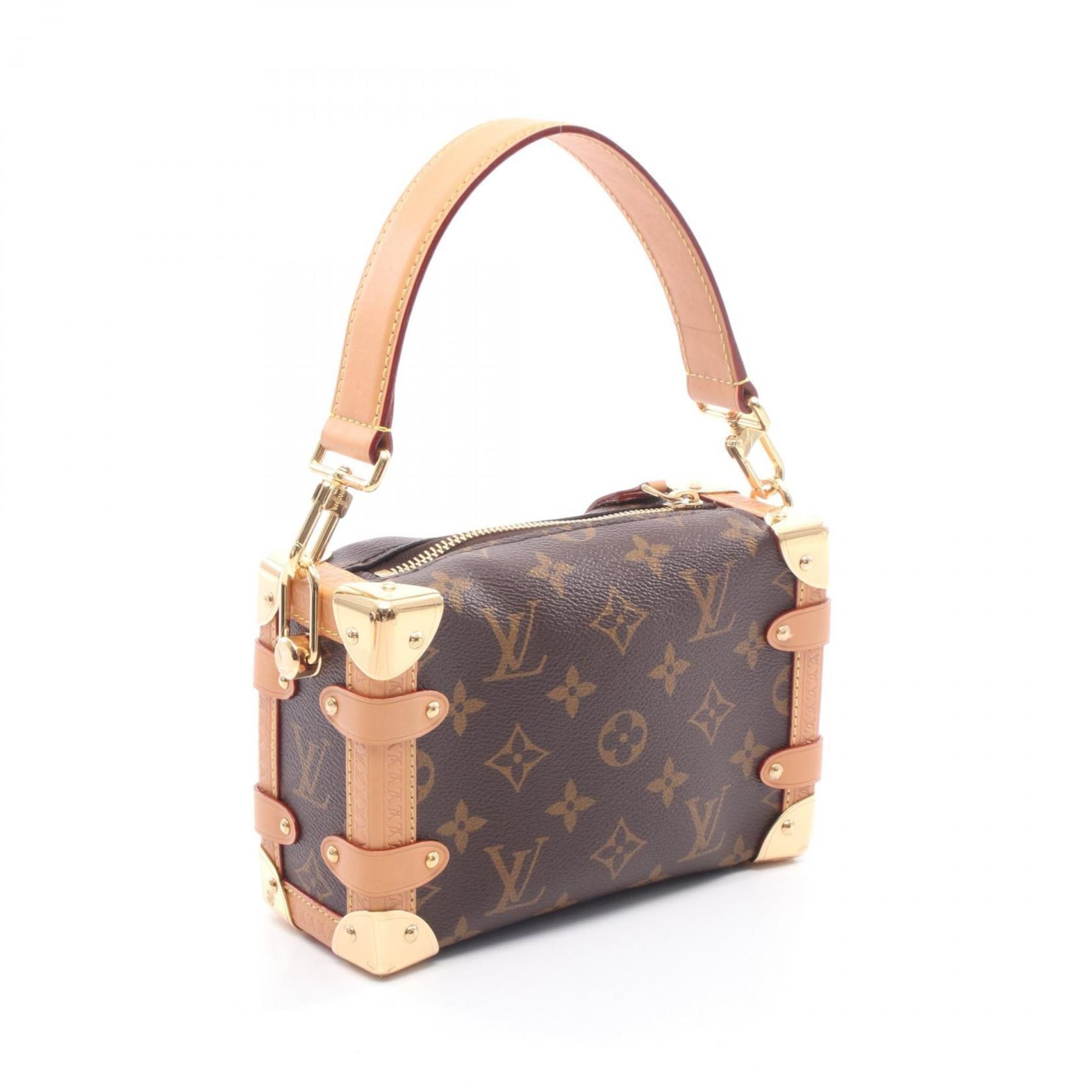 Louis Vuitton Brown Coated Canvas Leather Handbag
