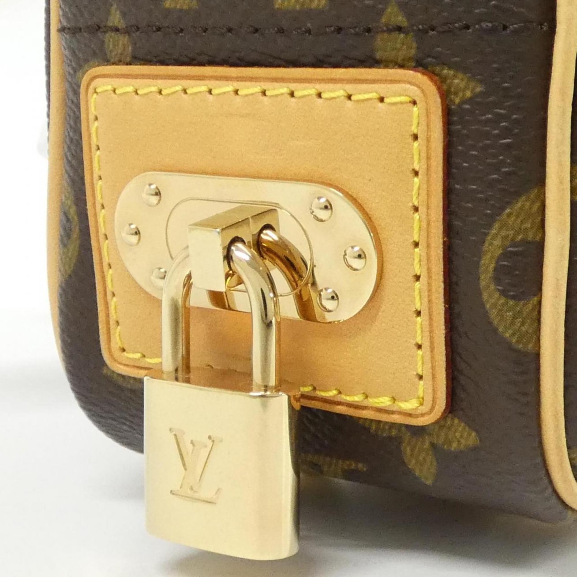 Louis Vuitton Fuchsia Marron Coated Canvas Shoulder Bag