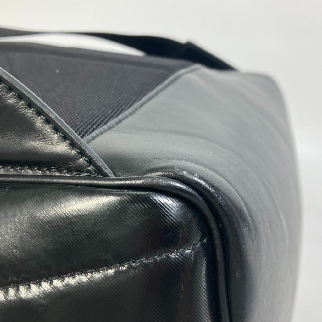 Burberry Black White Coated Canvas Backpack
