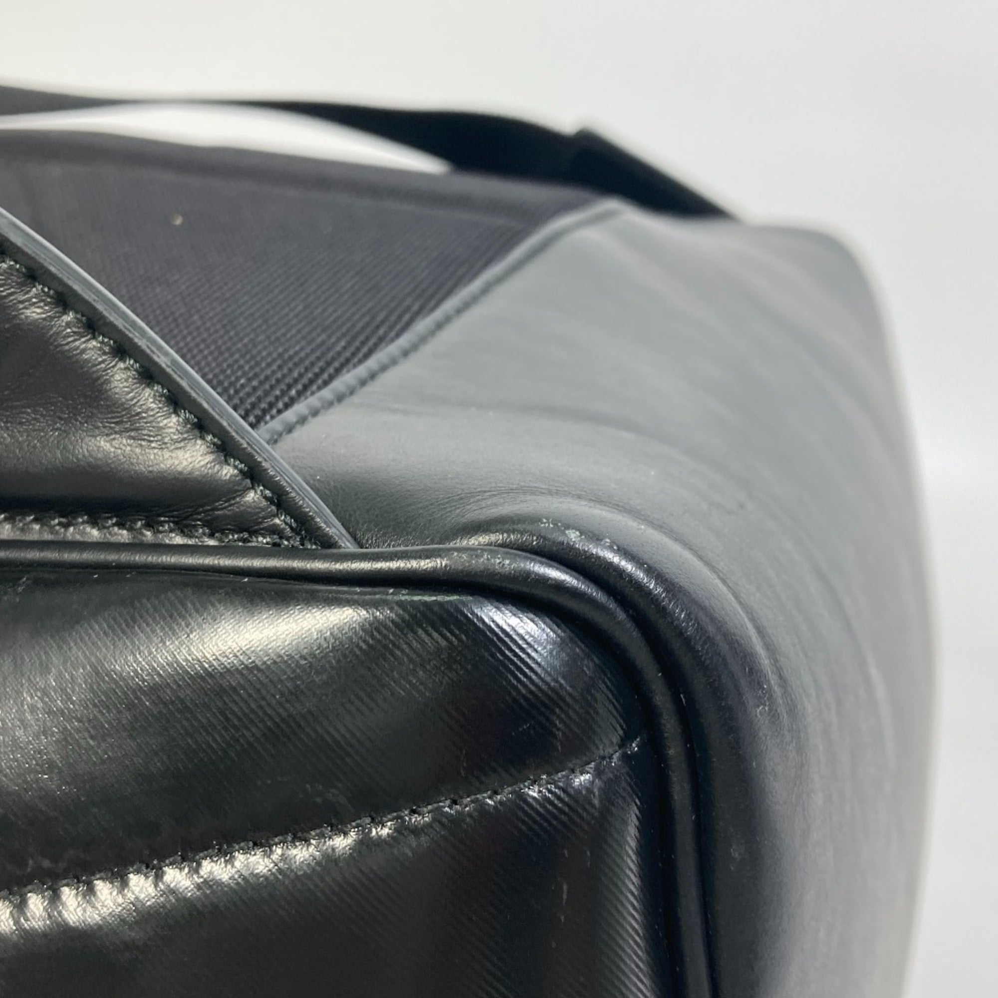 Burberry Black White Coated Canvas Backpack