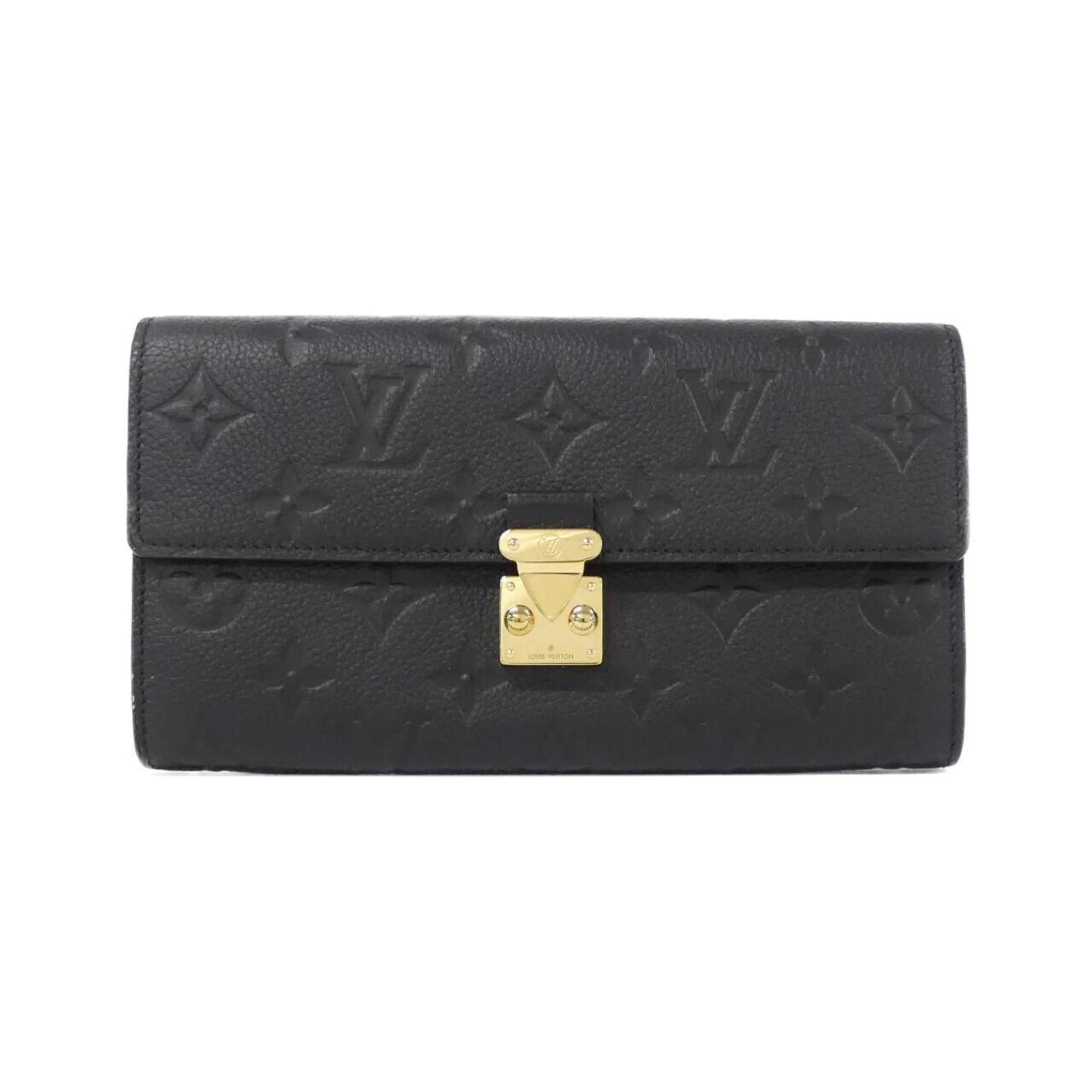 Louis Vuitton Black Leather Long Wallet