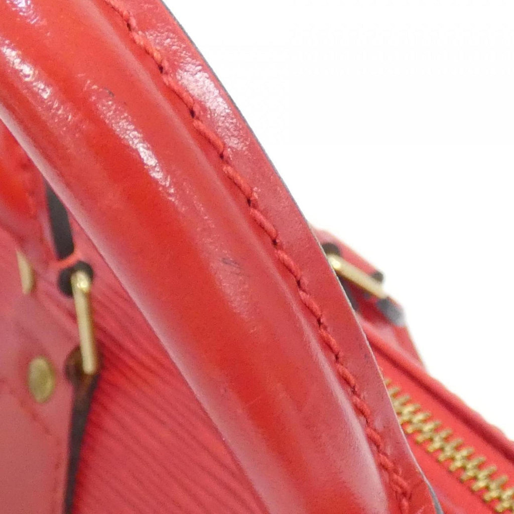 Louis Vuitton Red Color Leather Boston Bag
