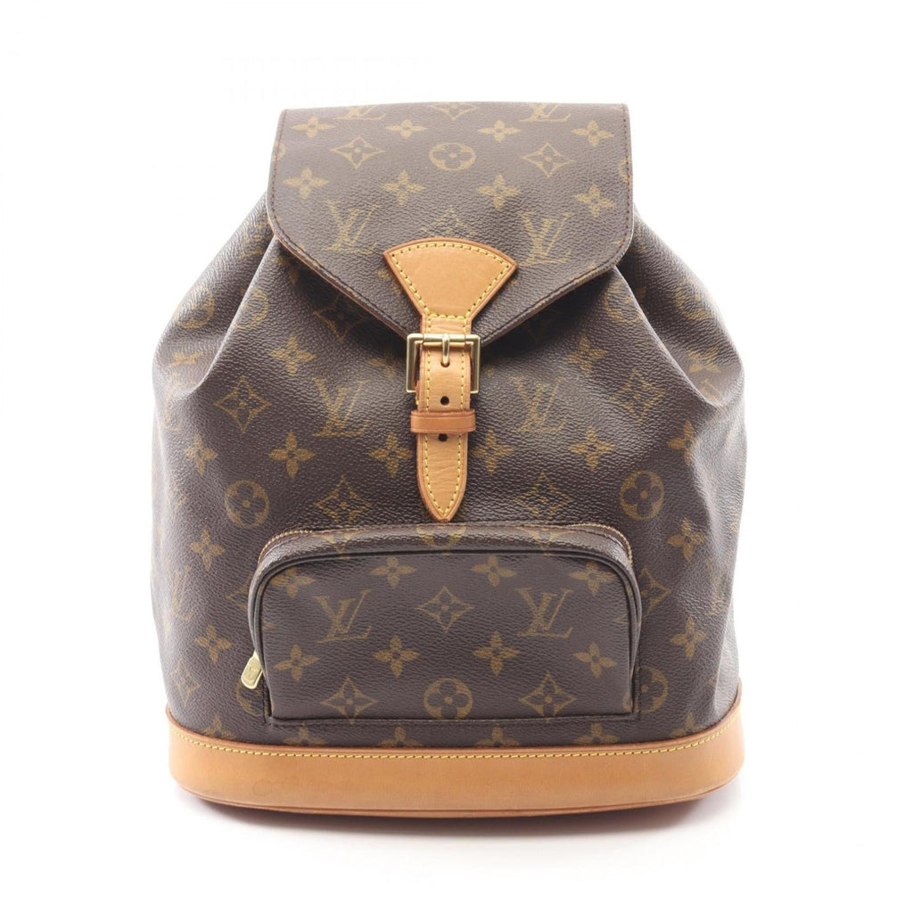 Louis Vuitton Brown Monogram Coated Canvas Leather Backpack Handbag