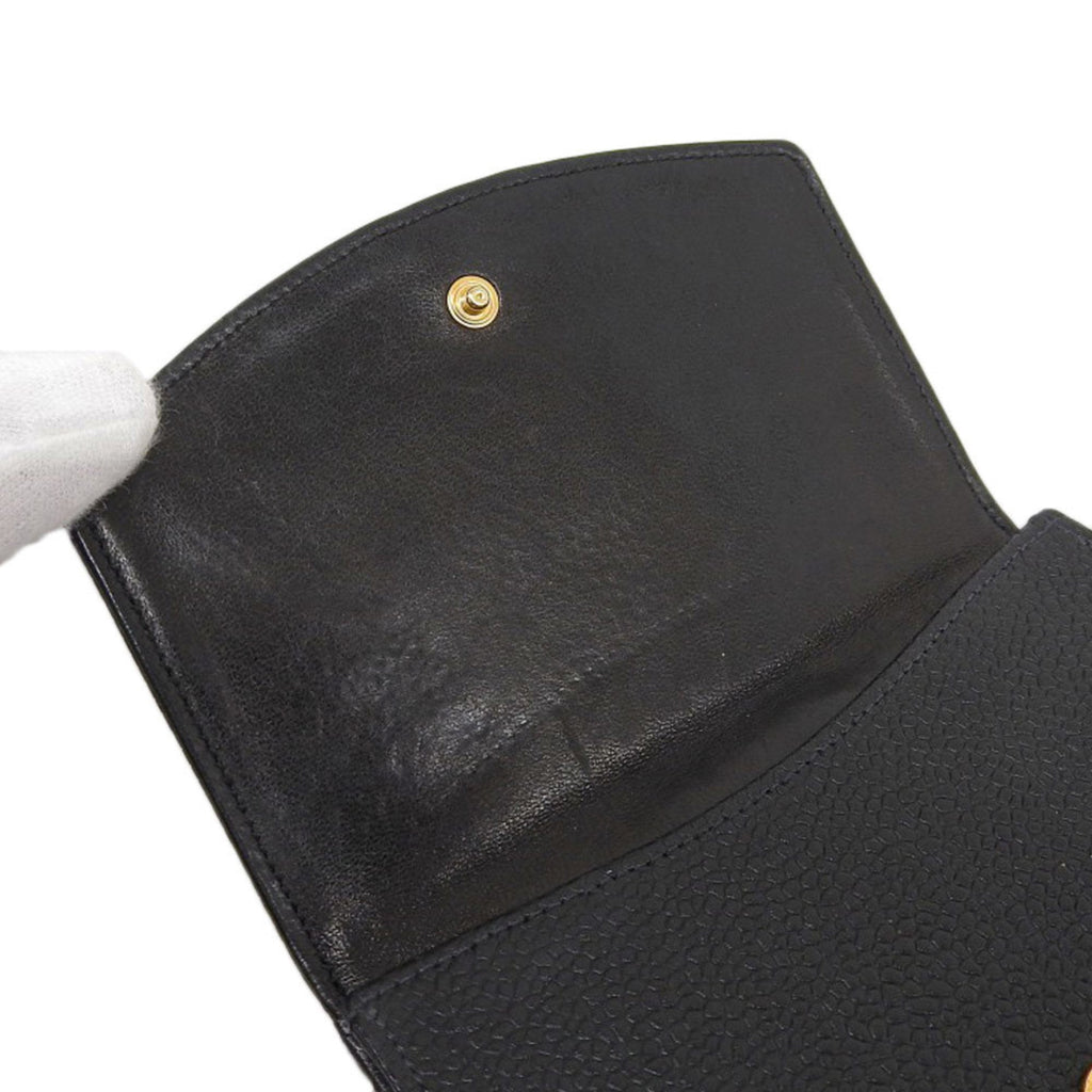 Chanel Black Grained Calfskin Wallet (Bi-Fold)