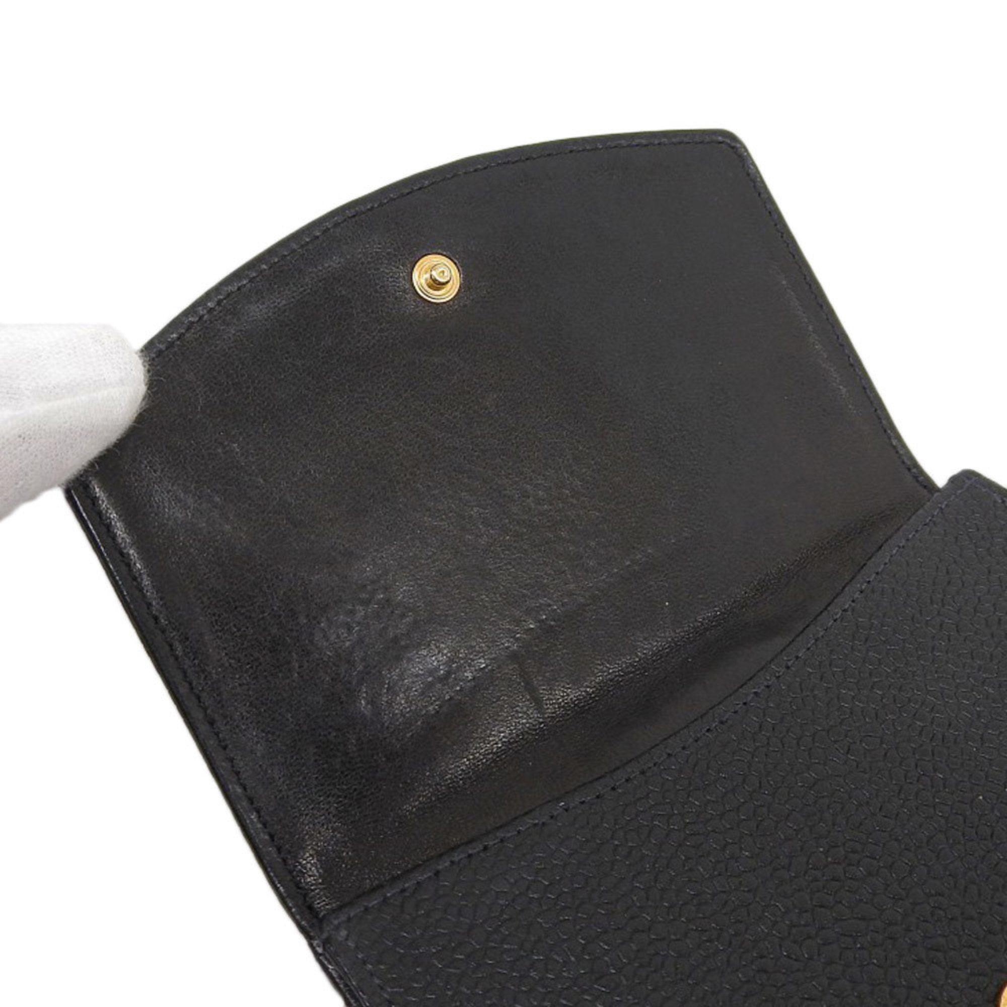 Chanel Black Grained Calfskin Wallet (Bi-Fold)
