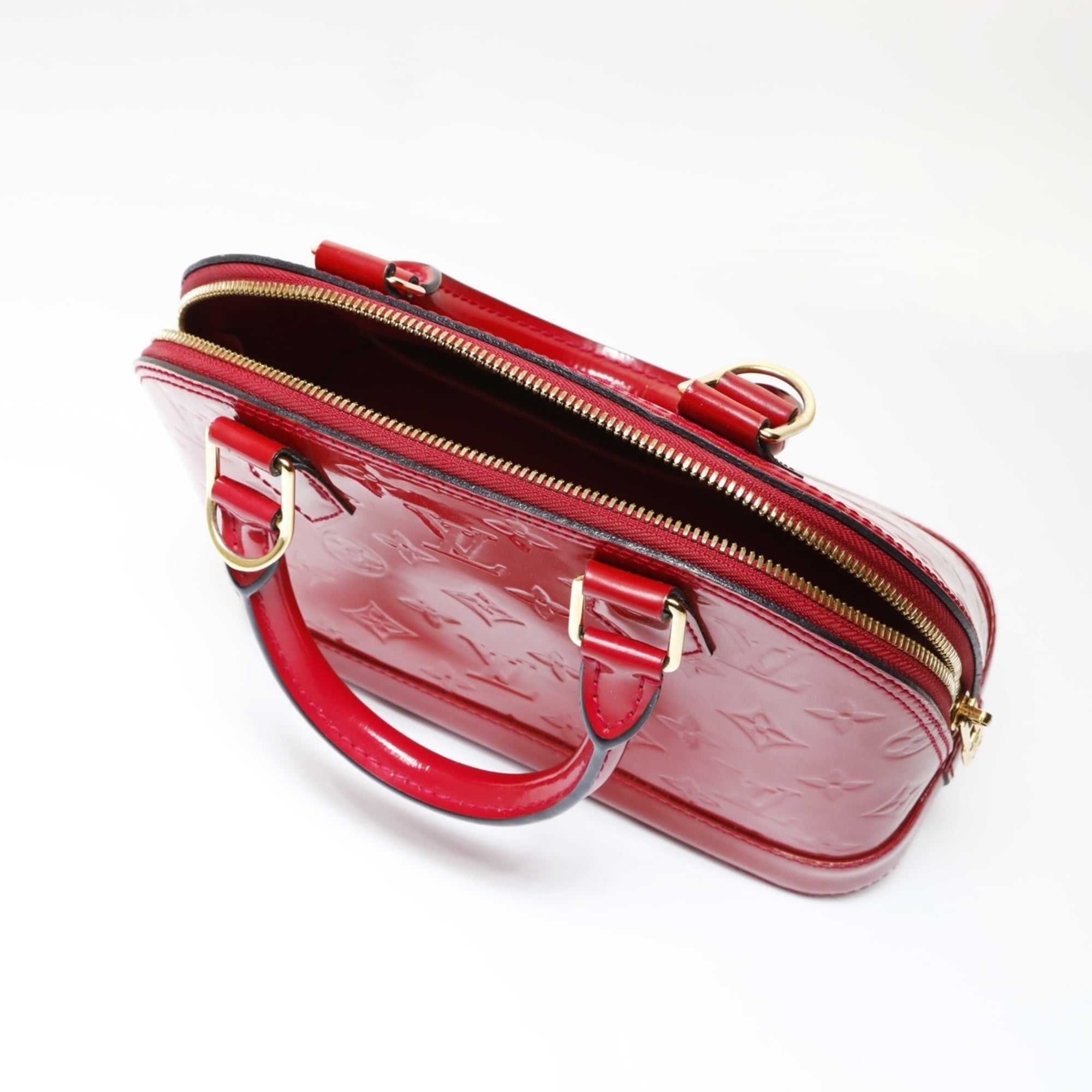 Louis Vuitton Monogram Vernis Red Color Handbag