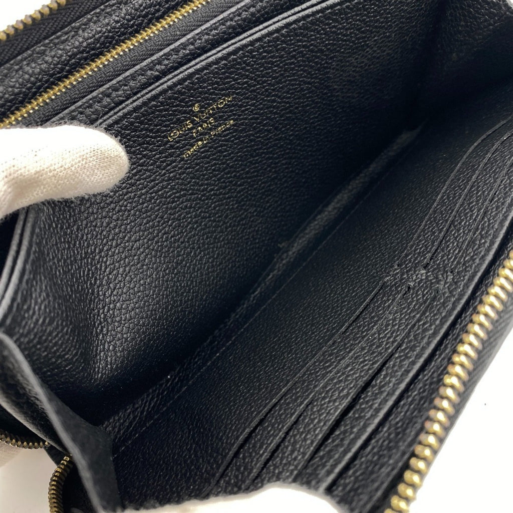 Louis Vuitton Beige Black Leather Long Wallet