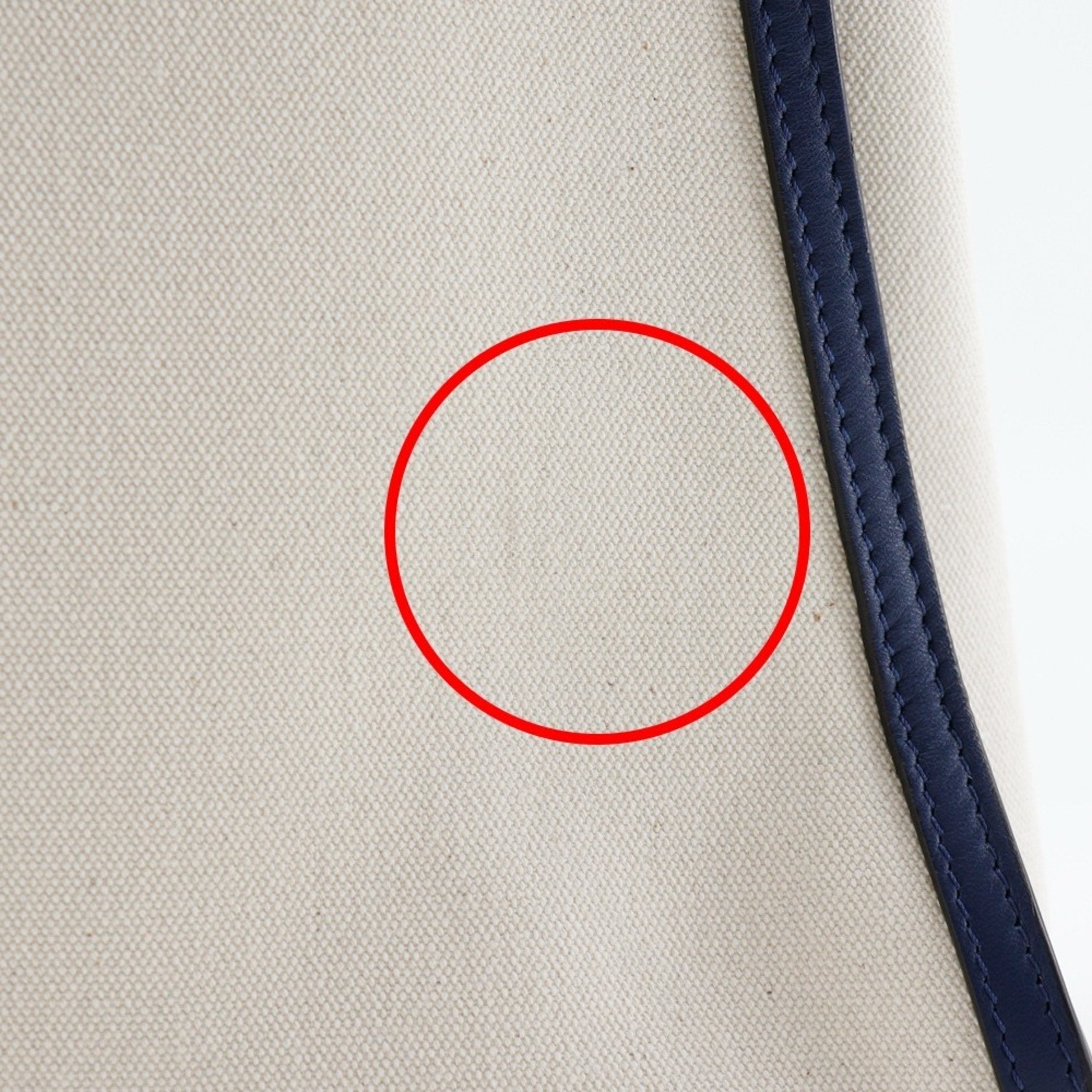 Fendi Navy White Canvas Leather Handbag