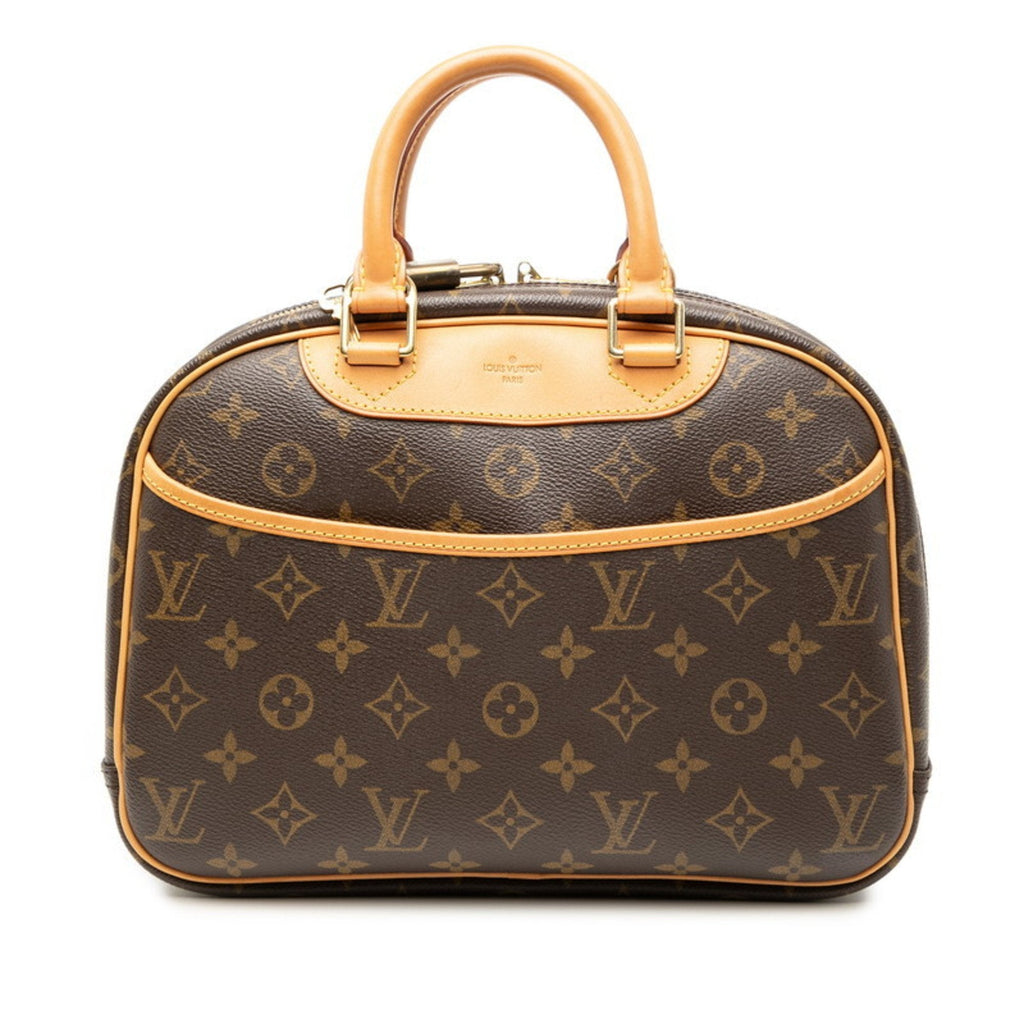 Louis Vuitton Brown Pvc Leather Handbag